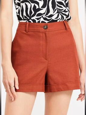 LOFT Burnt Orange High-Rise Pants